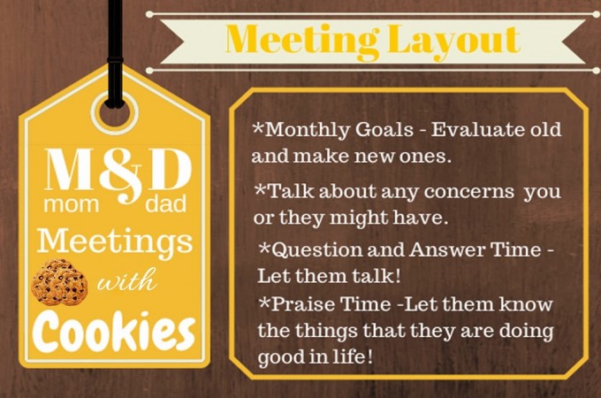 M & D meetings {Also known as Mom and Dad Meetings with Cookies}