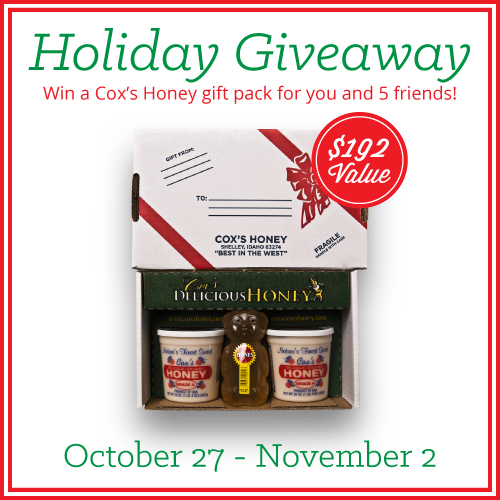 Merry Christmas Coxs Honey Giveaway Oct. 27th-Nov. 2nd, 2014 by FoodStorageMoms.com