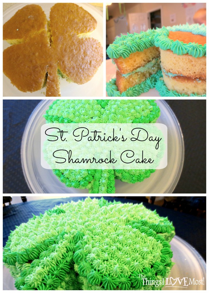 St. Patricks Day Shamrock Cake