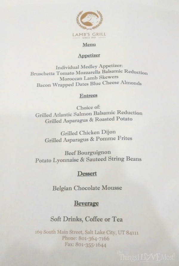 menu lambs grill