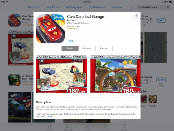 Cars Daredevil Garage App