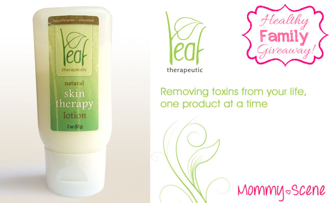 Heathy Family Giveaway - Leaf Therapy Lotion - Mommy Scene