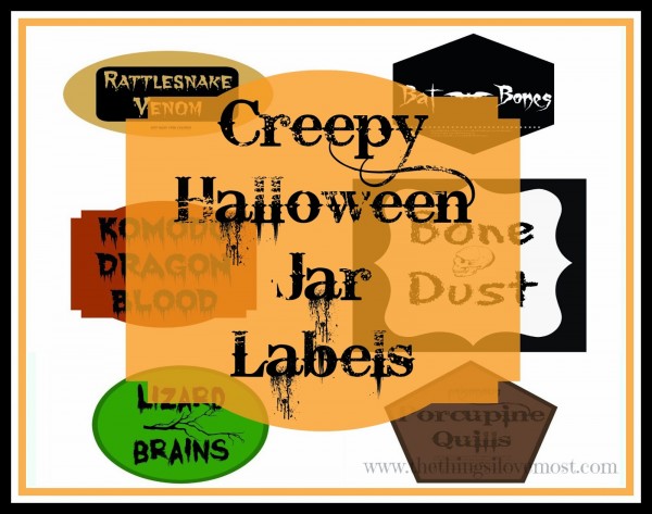 Creepy Halloween Jar Labels