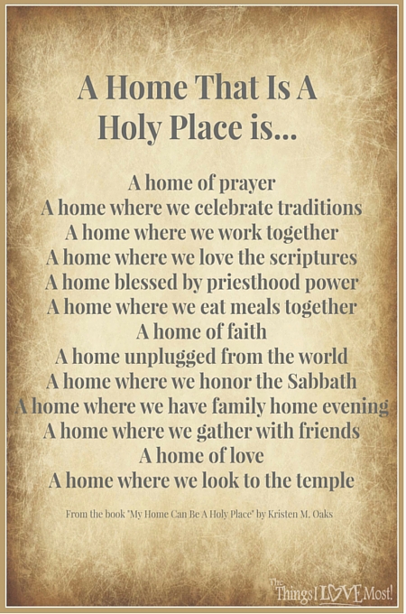 My Home Can Be a Holy Place