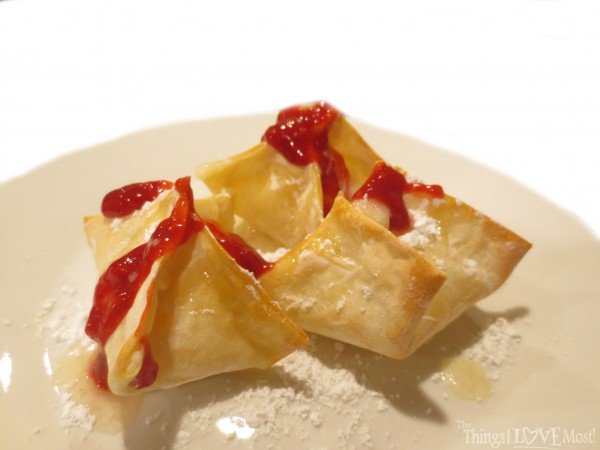 PF Changs Copycat Desserts Sweet Vanilla Cream Wontons using an Air Fryer