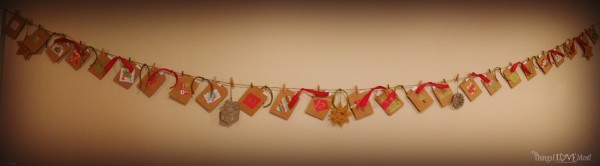 Christmas Advent Calendar Garland