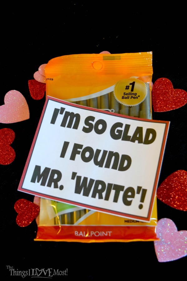 Mr. 'Write' Valentine Printable - Easy Valentine's Day Gifts