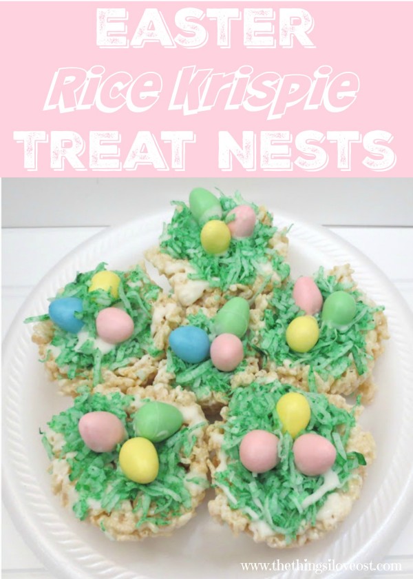 Easter Rice Krispie Treat Nests