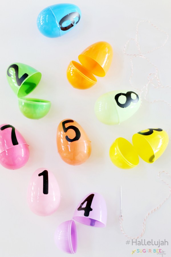 easter egg numbers - Easter Week Advent Activity 