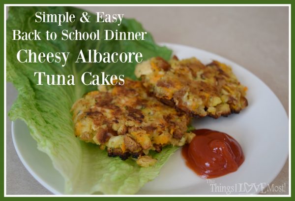 Cheesy Albacore Tuna Cake - A Quick and Easy Back to School Dinner