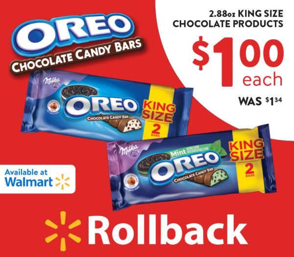 OREO Chocolate King Size Candy Bars - $1 @ Walmart