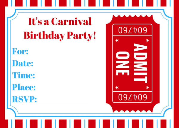 A Circus Birthday Party - Free Printables