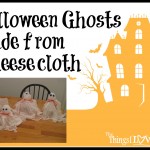 Halloween Ghosts Made from Cheesecloth