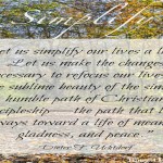 Let’s Simplify – Thoughts On Simplifying Our Lives