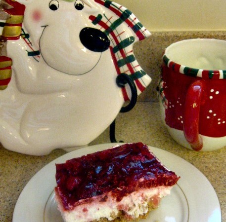 Raspberry Pretzel Jello