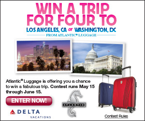 Win a Family Vacation and Travel using Atlantic Luggage