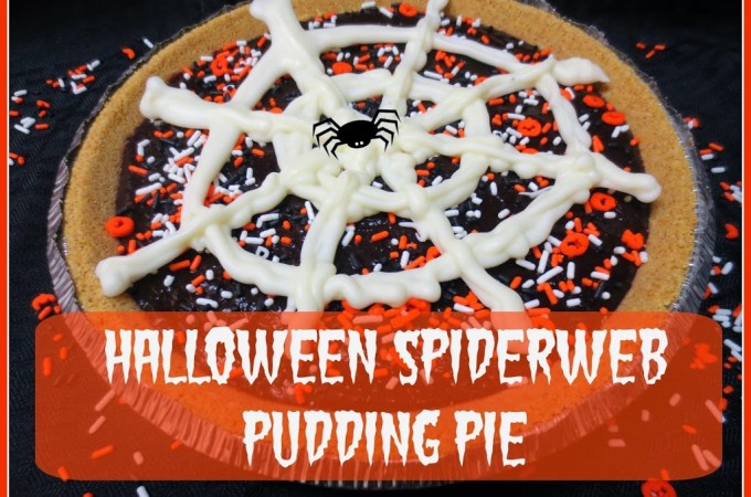 Halloween Spiderweb Pudding Pie