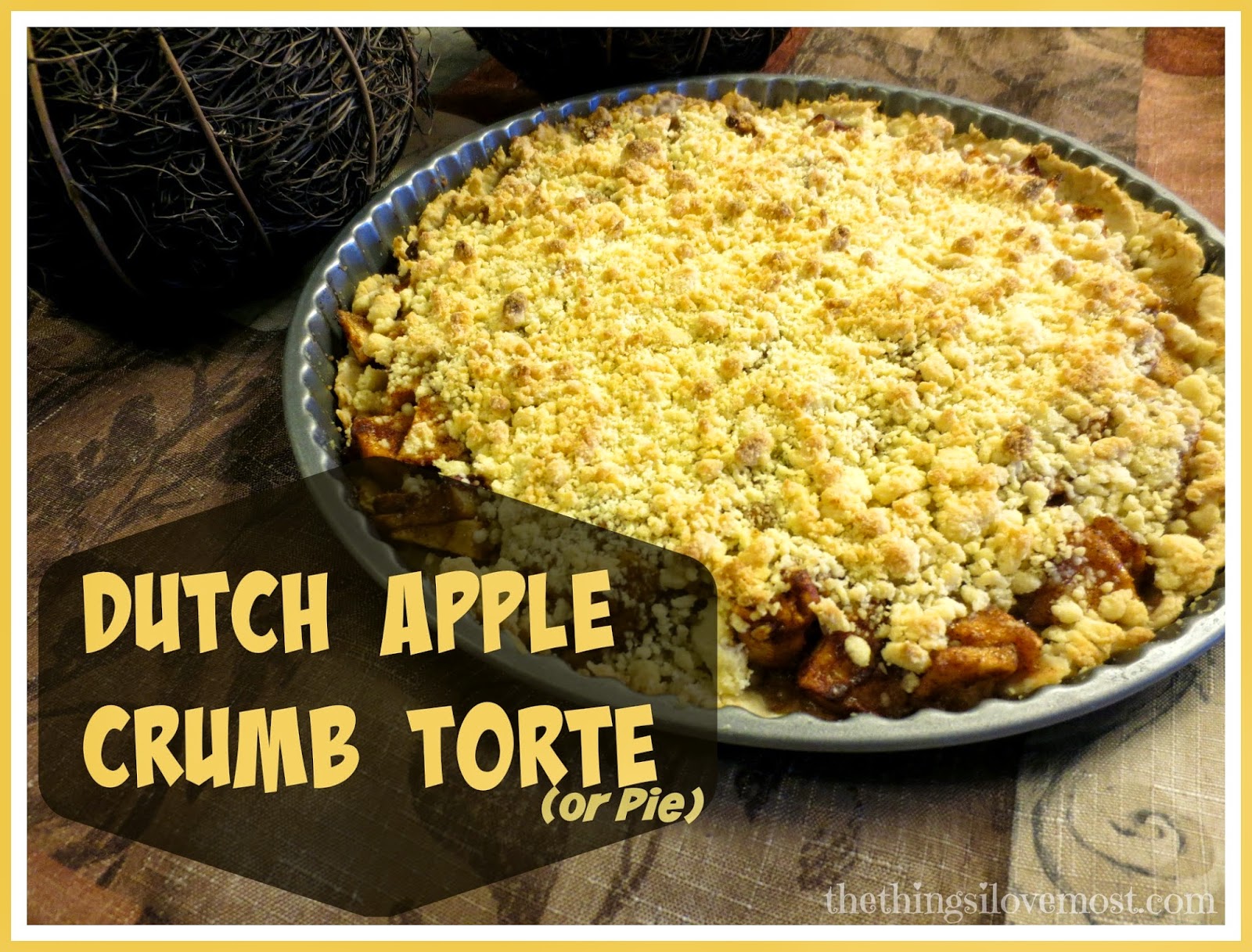 Dutch Apple Crumb Torte (Or Pie)