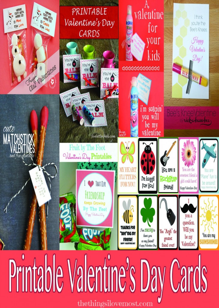 Valentine Card Roundup - Free Printable Valentines - The Things I Love Most