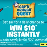 Weekly Deals: Cap’n Crunch Treasure Quest daily Instant Win game and Sweepstakes