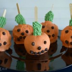 Halloween Pumpkin Caramel Apples