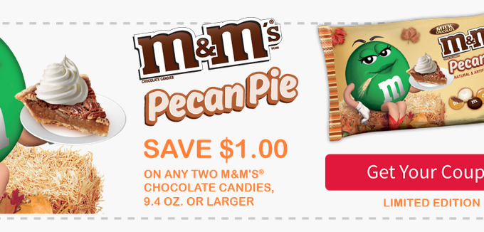 M&M’s® Pecan Pie – $1.00 Coupon