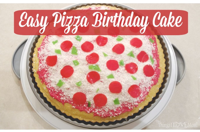 Easy Pizza Birthday Cake