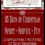 25 Days of Christmas Activities for each day in December